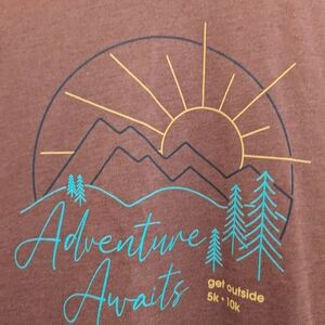 Reddish Brown Adventure Awaits Graphic Tee